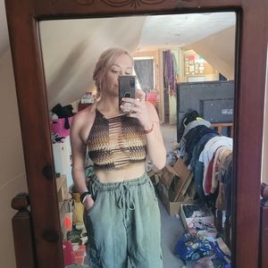 handmade crochet halter top - one of a kind